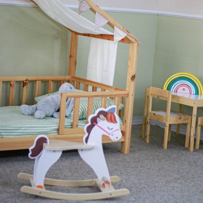 راکر  اسب چوبی رنگ سفید کد BL21150