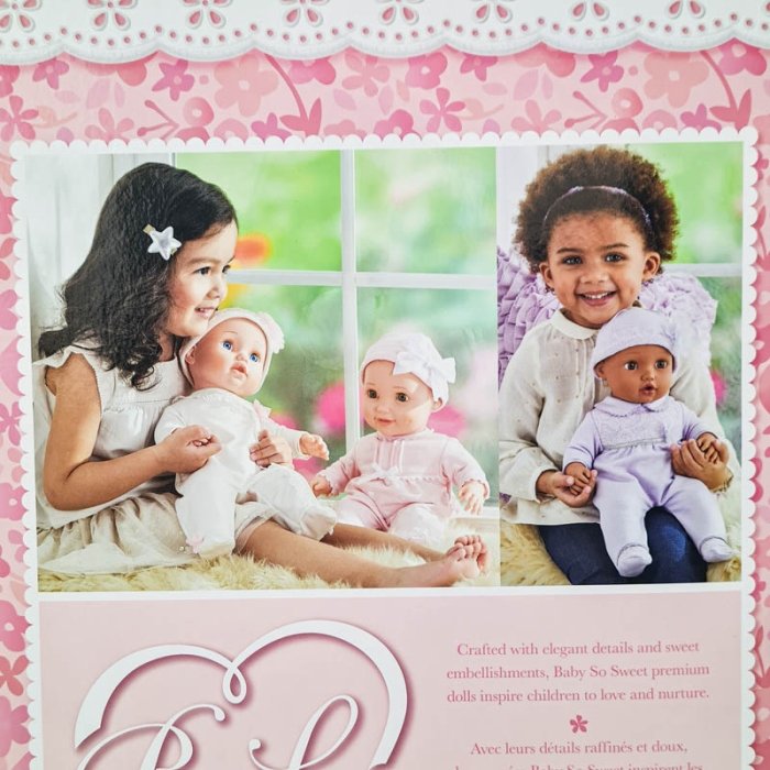 عروسک دخترانه نوزادی لباس سفید BABY SO SWEET کد  7023281