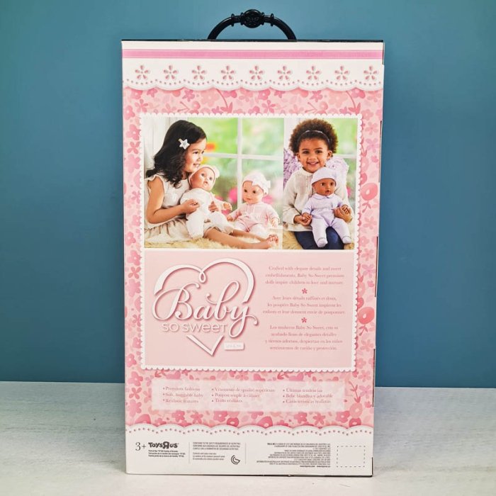 عروسک دخترانه نوزادی لباس سفید BABY SO SWEET کد  7023281