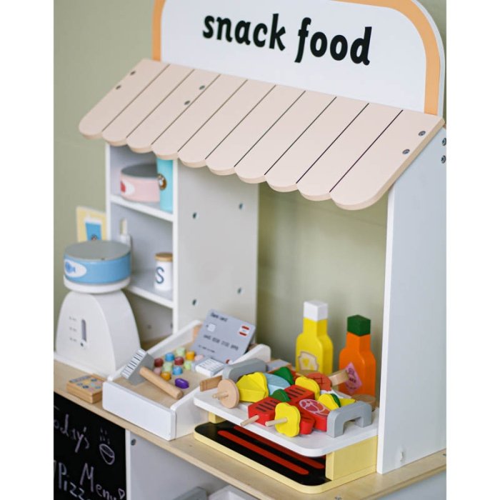 اسباب بازی استند اسنک و فست فود چوبی کد KBQ2022006