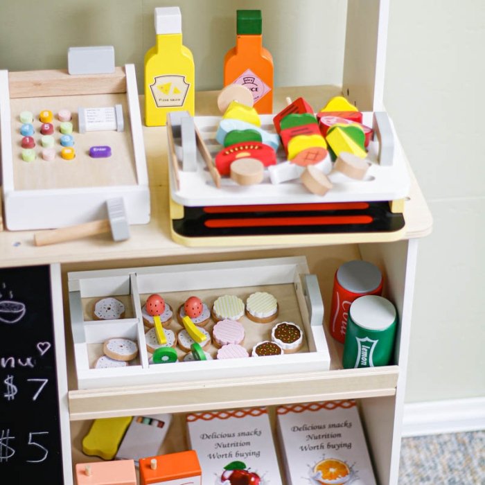 اسباب بازی استند اسنک و فست فود چوبی کد KBQ2022006