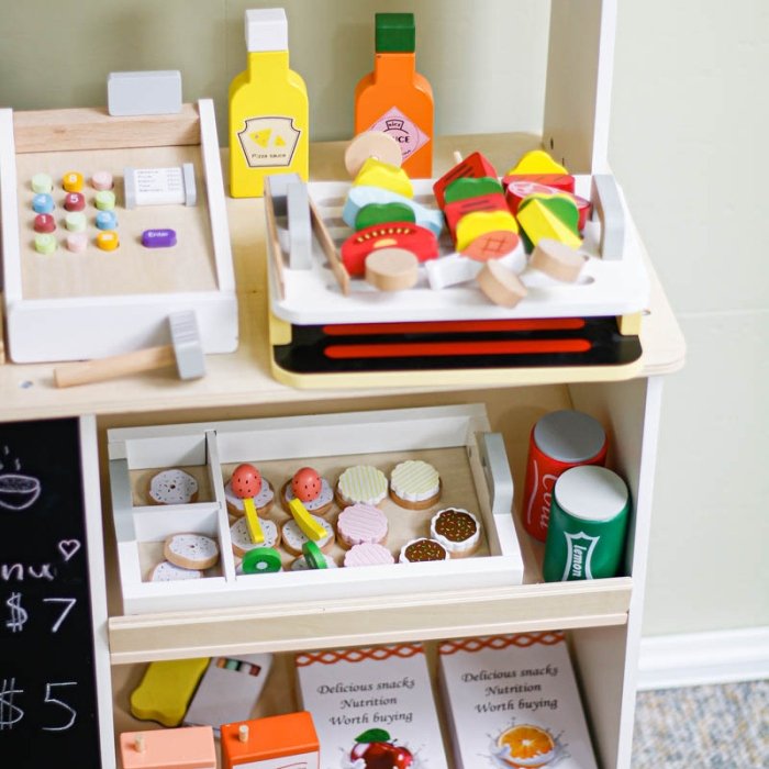 اسباب بازی استند اسنک و فست فود چوبی کد KBQ2022006