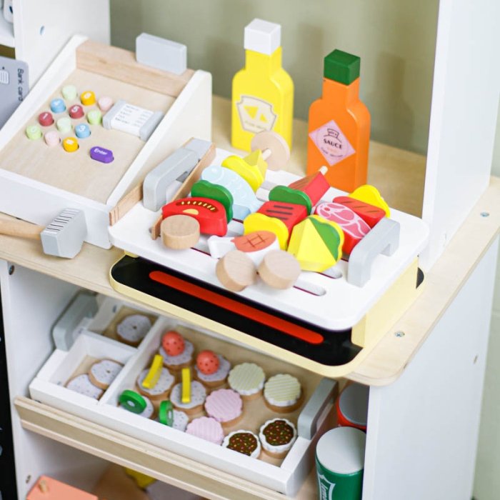 اسباب بازی استند اسنک و فست فود چوبی کد KBQ2022006