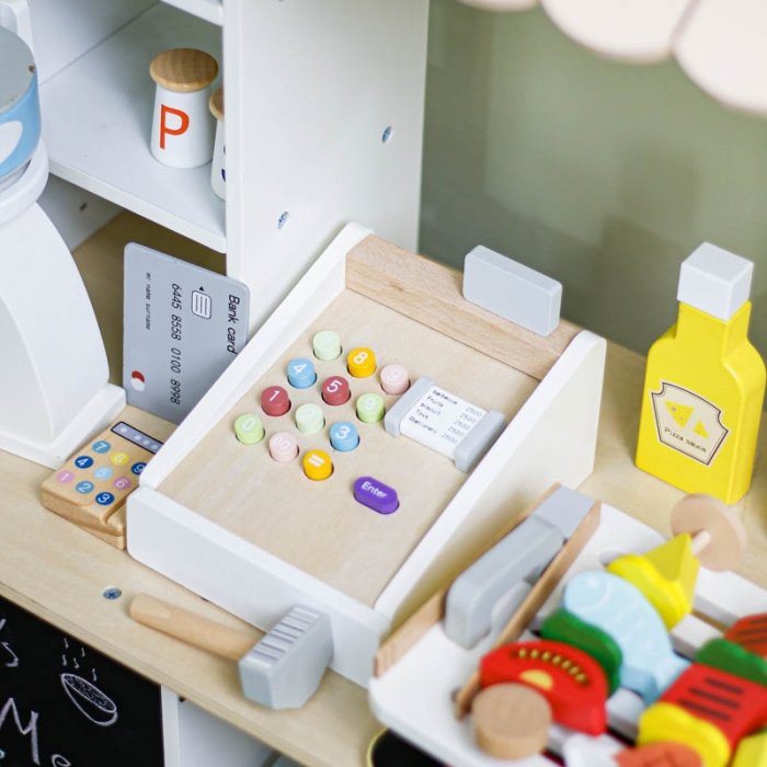 اسباب بازی استند اسنک و فست فود چوبی کد KBQ2022006