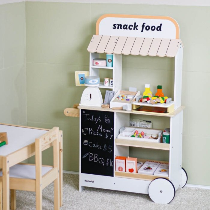 اسباب بازی استند اسنک و فست فود چوبی کد KBQ2022006