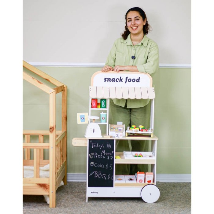 اسباب بازی استند اسنک و فست فود چوبی کد KBQ2022006