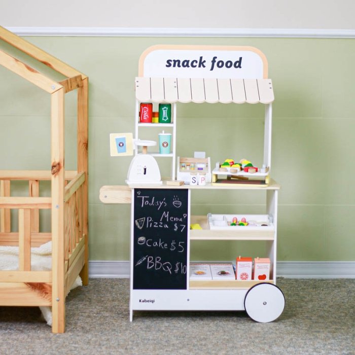 اسباب بازی استند اسنک و فست فود چوبی کد KBQ2022006