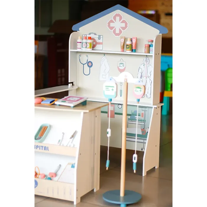 اسباب بازی مشاغل بیمارستان چوبی کد MSN21003