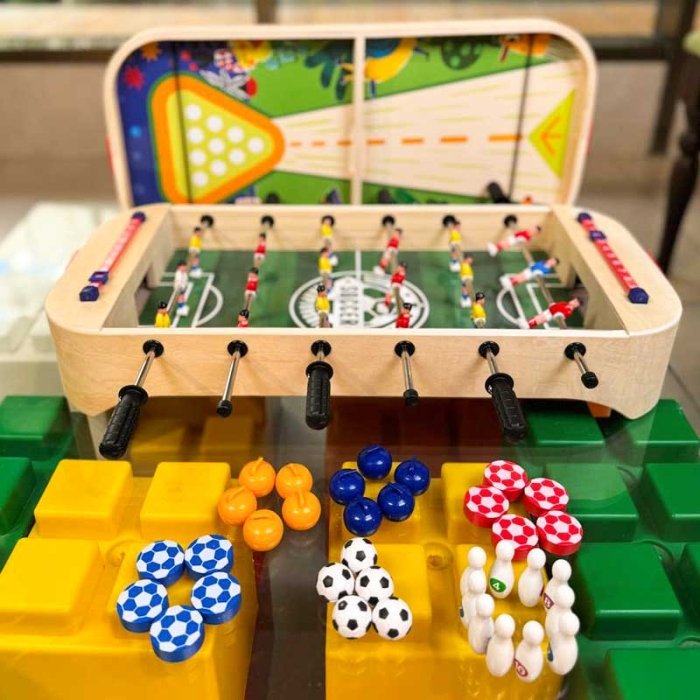 فوتبال دستی و برد گیم چوبی کد JHTOY900