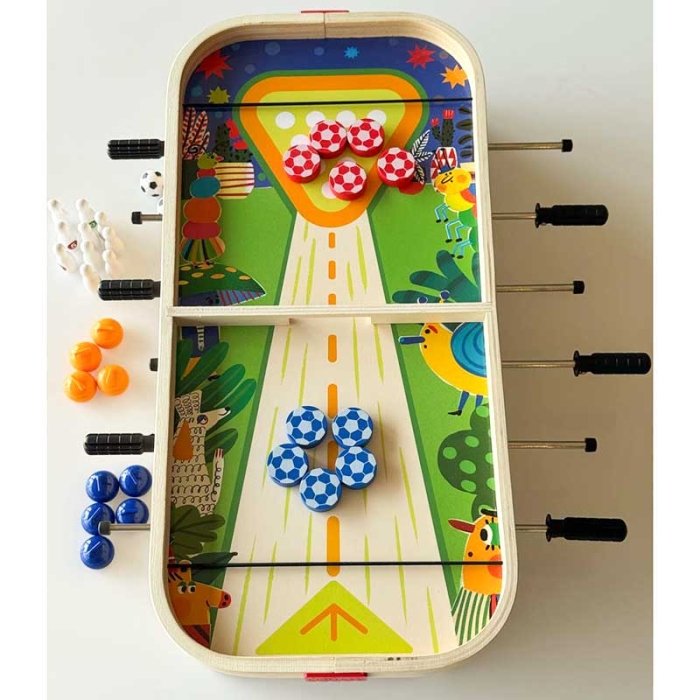 فوتبال دستی و برد گیم چوبی کد JHTOY900