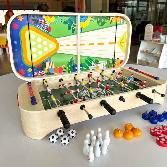 فوتبال دستی و برد گیم چوبی کد JHTOY900