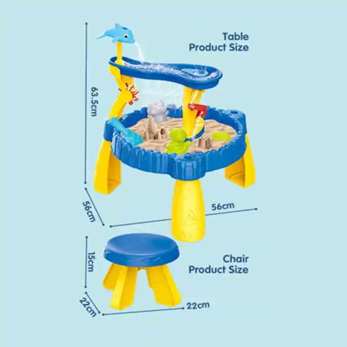 اسباب بازی میز آب بازی و شن بازی دو طبقه کد  HG1258