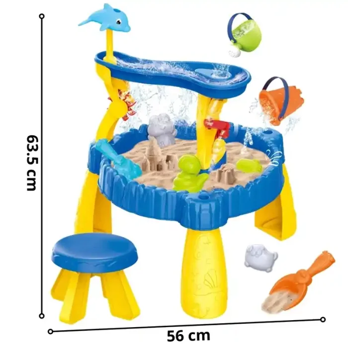 اسباب بازی میز آب بازی و شن بازی دو طبقه کد  HG1258