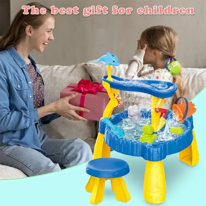 اسباب بازی میز آب بازی و شن بازی دو طبقه کد  HG1258