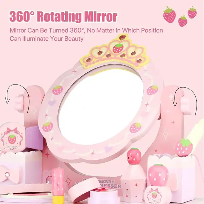 اسباب بازی میز آرایش چوبی با لوازم کد 7035725