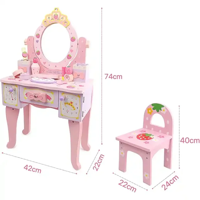 اسباب بازی میز آرایش چوبی با لوازم کد 7035725