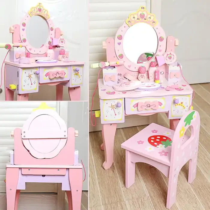 اسباب بازی میز آرایش چوبی با لوازم کد 7035725