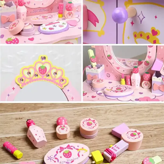 اسباب بازی میز آرایش چوبی با لوازم کد 7035725