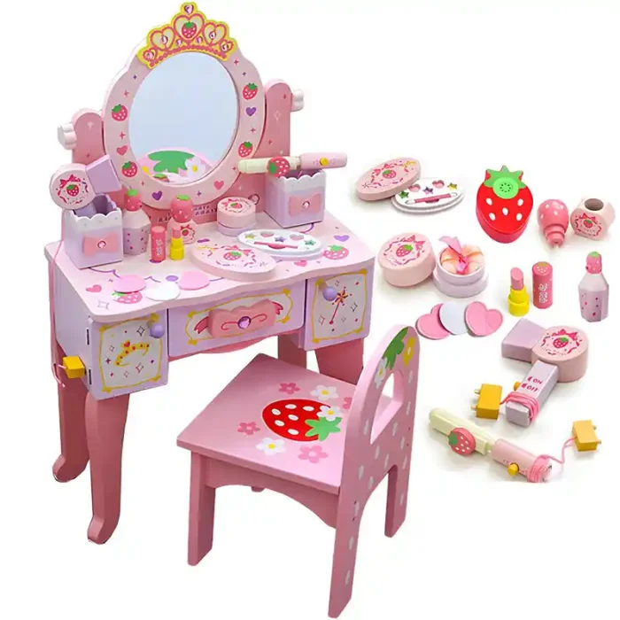 اسباب بازی میز آرایش چوبی با لوازم کد 7035725