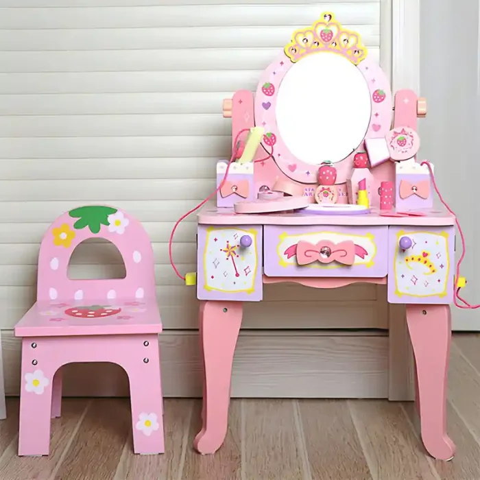 اسباب بازی میز آرایش چوبی با لوازم کد 7035725