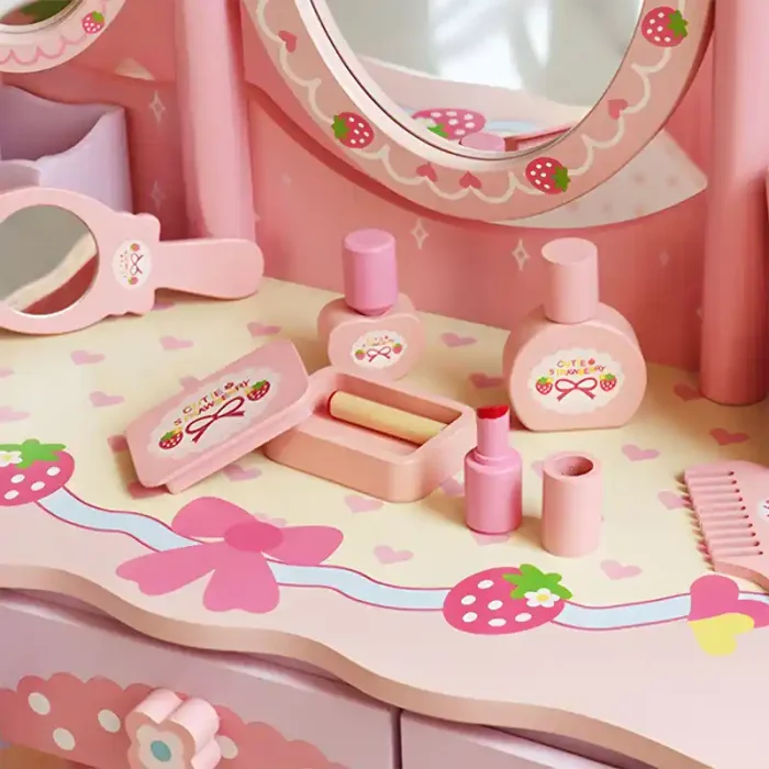 اسباب بازی میز آرایش چوبی با لوازم کد 7035725