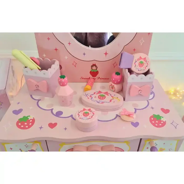 اسباب بازی میز آرایش چوبی با لوازم کد 7035725