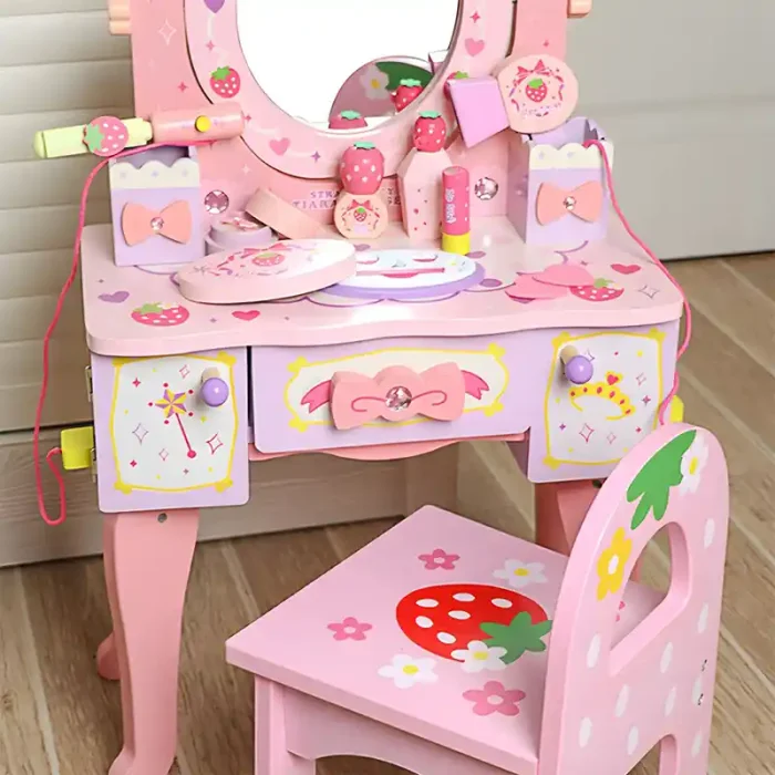 اسباب بازی میز آرایش چوبی با لوازم کد 7035725