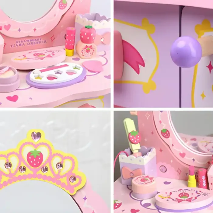 اسباب بازی میز آرایش چوبی با لوازم کد 7035725