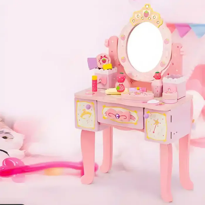 اسباب بازی میز آرایش چوبی با لوازم کد 7035725