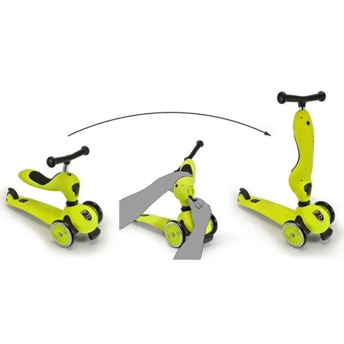 اسکوتر کودک نشیمن دار رنگ سبز کد SR66