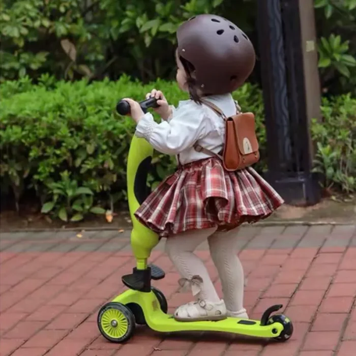 اسکوتر کودک نشیمن دار رنگ سبز کد SR66