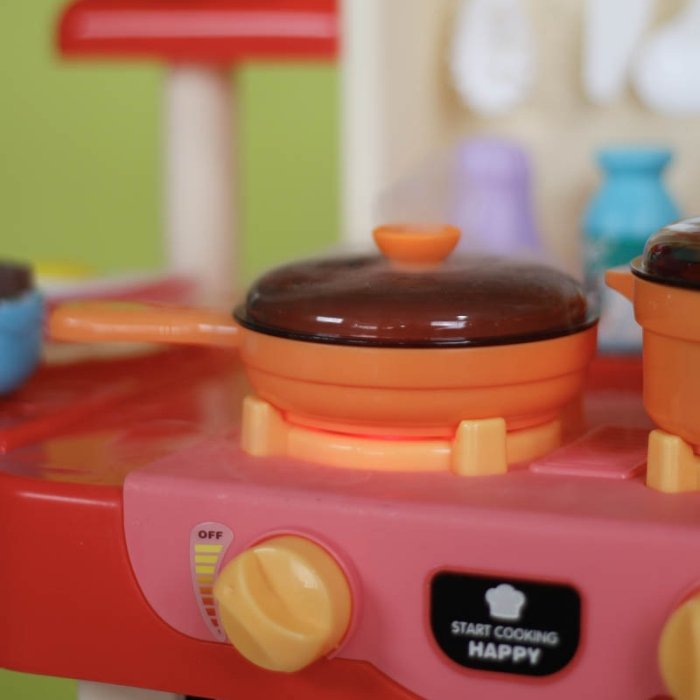 آشپزخانه کودک موزیکال رنگ صورتی کد WDP39