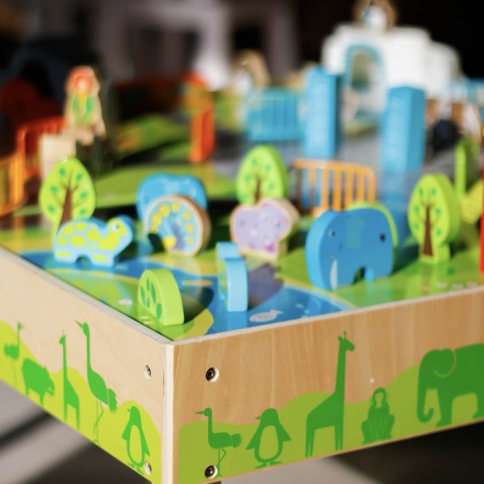 میز بازی چوبی باغ وحش 50 تکه کد F819