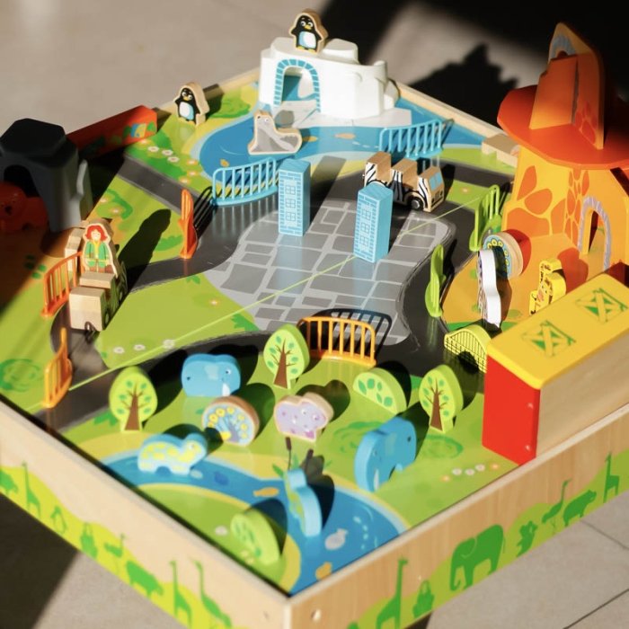 میز بازی چوبی باغ وحش 50 تکه کد F819