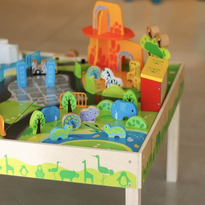 میز بازی چوبی باغ وحش 50 تکه کد F819