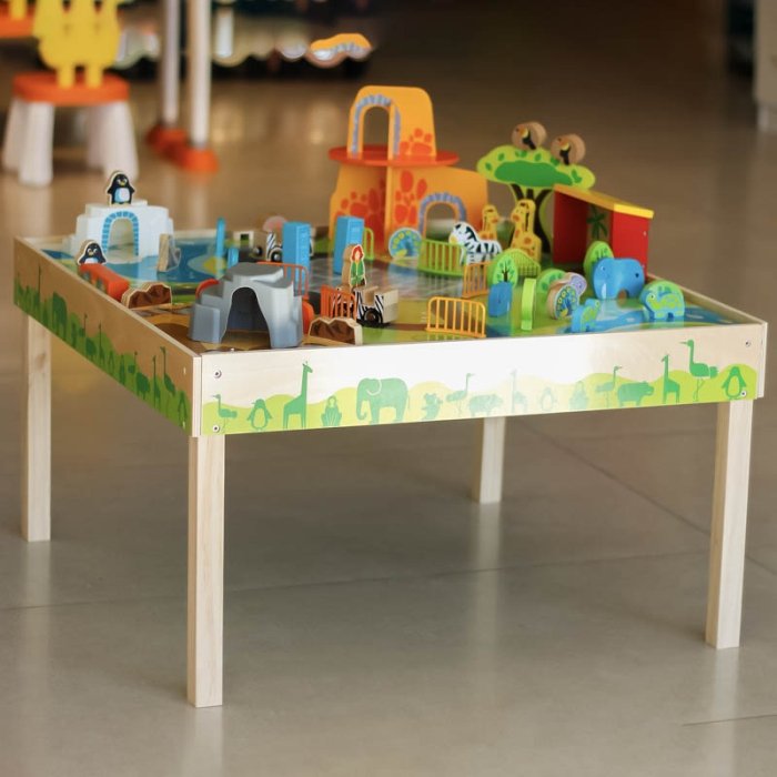 میز بازی چوبی باغ وحش 50 تکه کد F819
