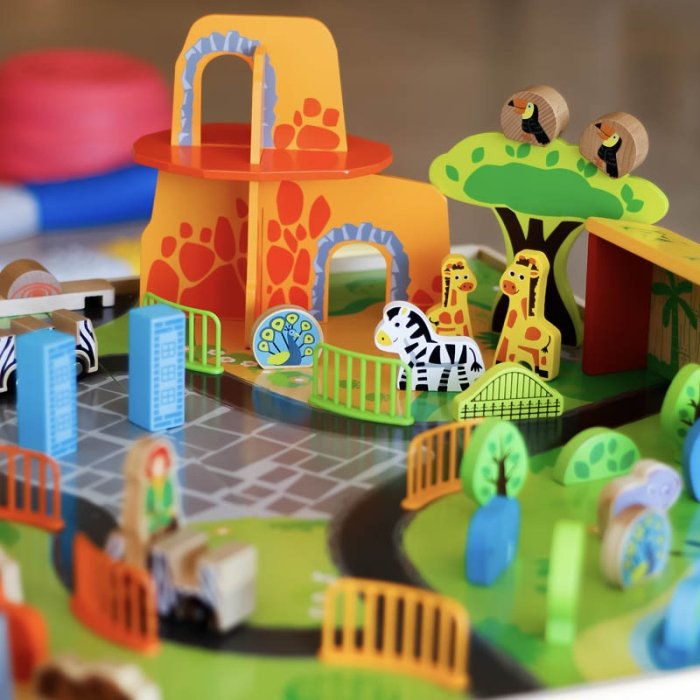 میز بازی چوبی باغ وحش 50 تکه کد F819