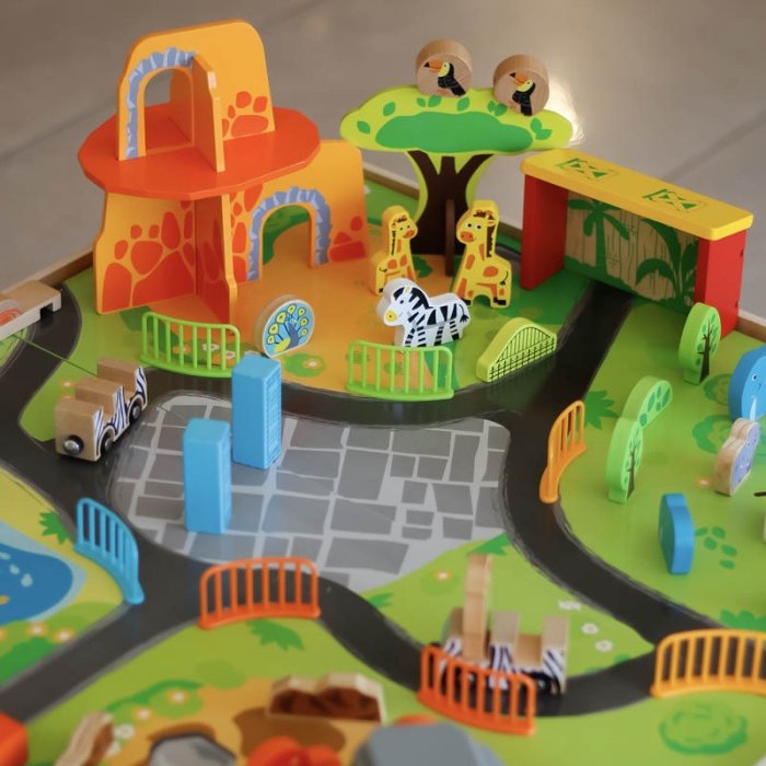 میز بازی چوبی باغ وحش 50 تکه کد F819