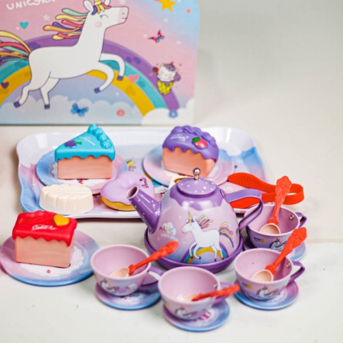 اسباب بازی ست عصرانه خوری کیفی طرح یونیکورن کد M8066