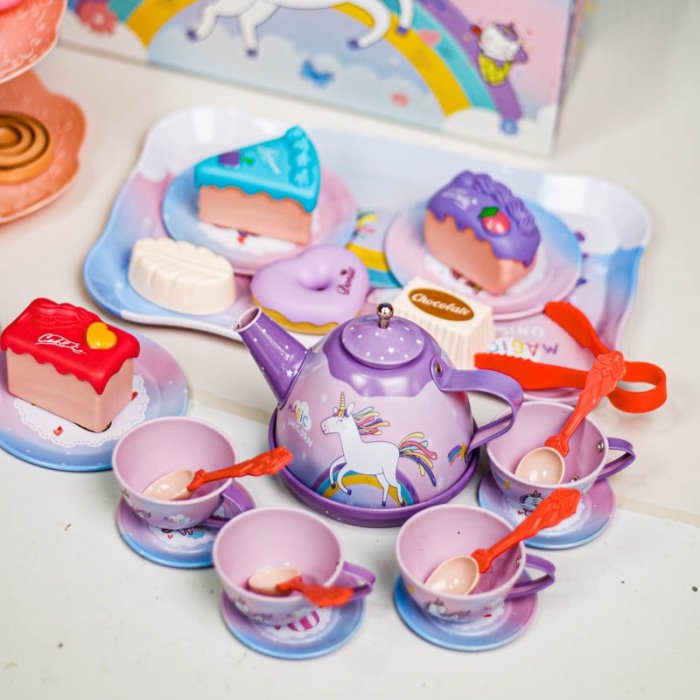 اسباب بازی ست عصرانه خوری کیفی طرح یونیکورن کد M8066