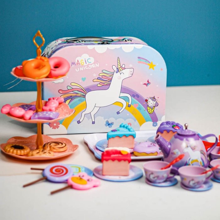 اسباب بازی ست عصرانه خوری کیفی طرح یونیکورن کد M8066