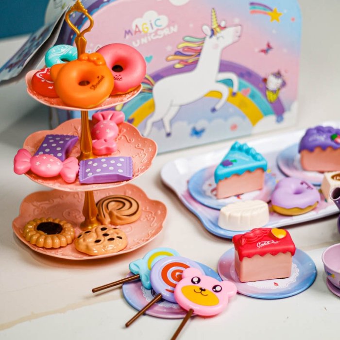 اسباب بازی ست عصرانه خوری کیفی طرح یونیکورن کد M8066