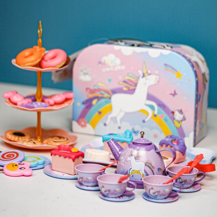 اسباب بازی ست عصرانه خوری کیفی طرح یونیکورن کد M8066