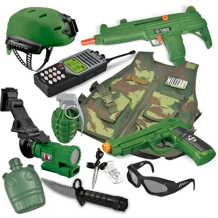 لباس مشاغل کودک پلیس ارتش با لوازم کد M012A