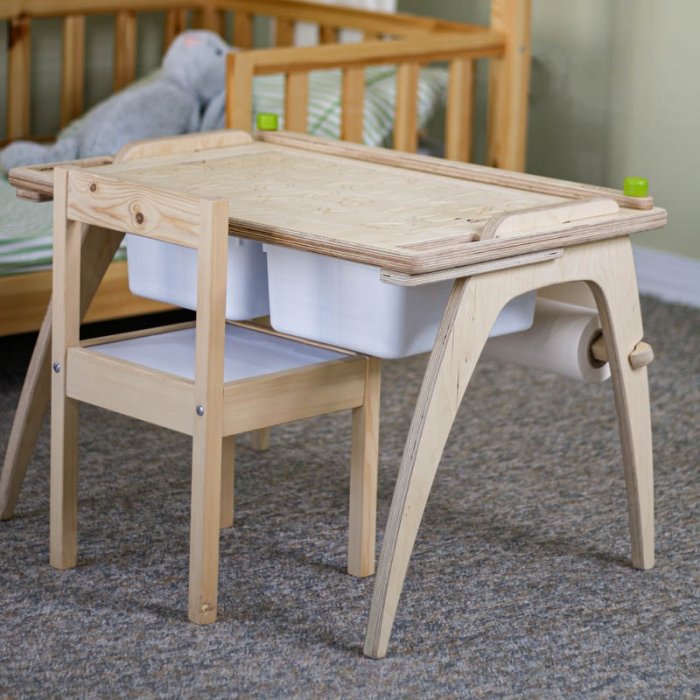 میز کودک مونته سوری به همراه رول کاغذ کد 30605559