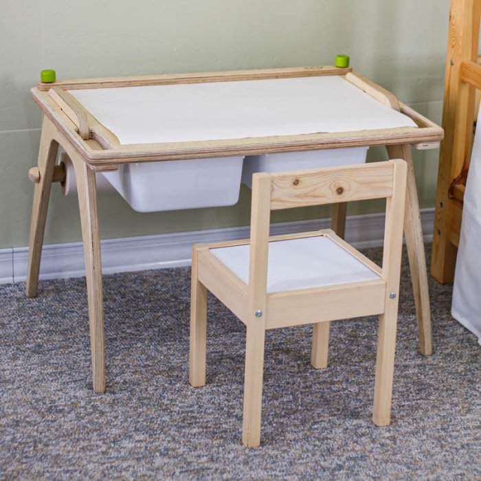 میز کودک مونته سوری به همراه رول کاغذ کد 30605559