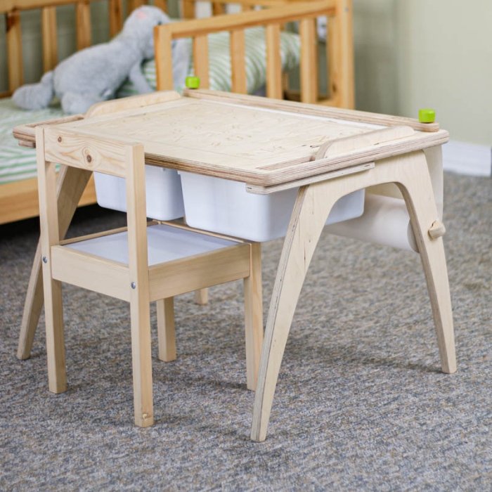 میز کودک مونته سوری به همراه رول کاغذ کد 30605559