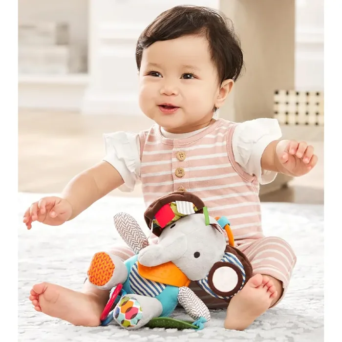 عروسک پولیشی جغجغه ای مدل فیل کد 7037599