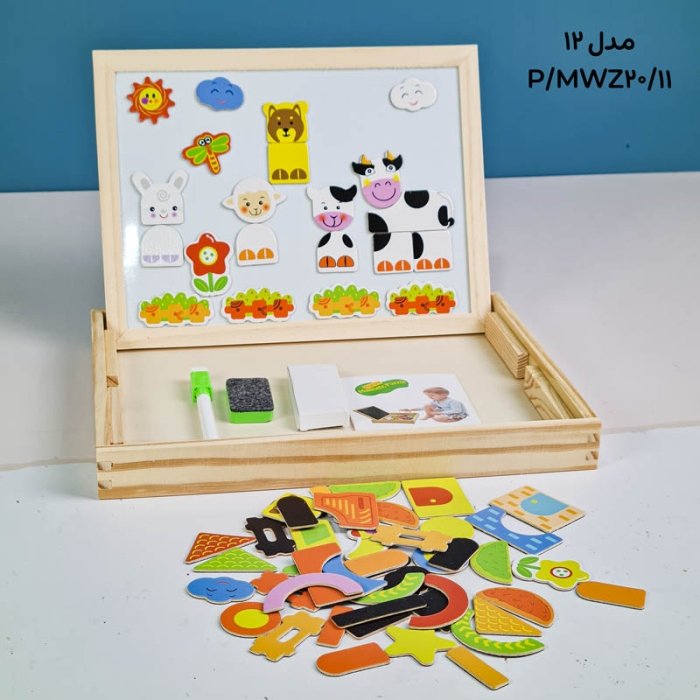 تخته سیاه و وایت برد دو طرفه مگنتی کد MWZ20