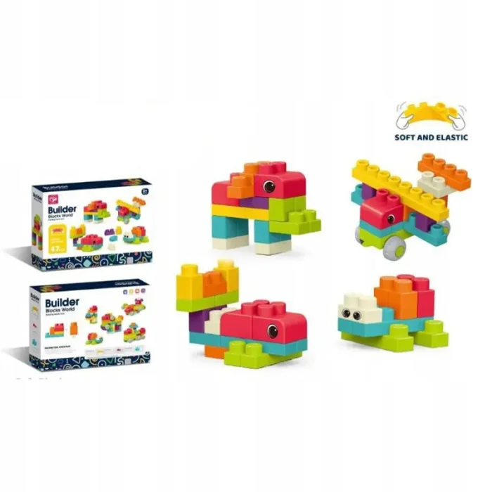 اسباب بازی آجره  نرم 47 تکه کد 188622